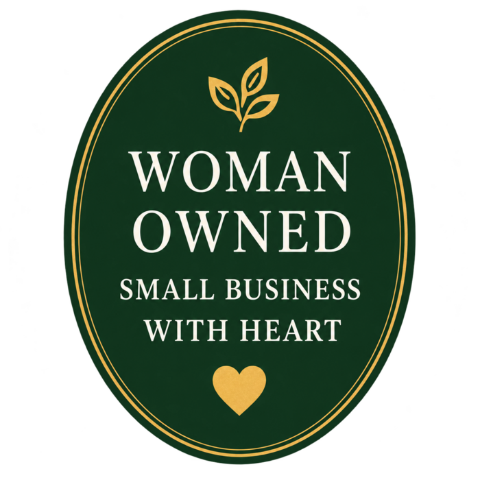 Woman owned small business with heart